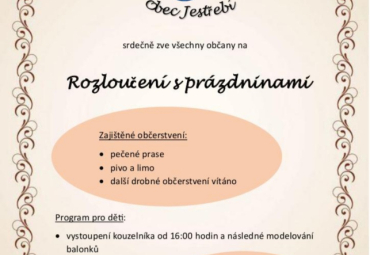 Rozloučení s prázdninami Rozloučení s prázdninami